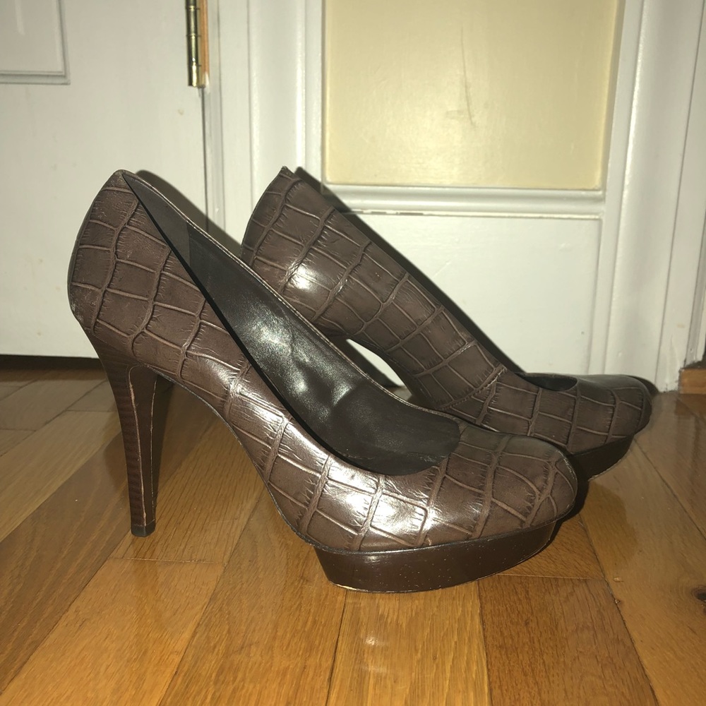 Tory Burch Brown Leather Heels